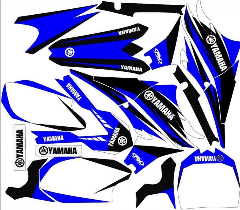 Контур наклеек на мотоцикл YZ450